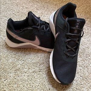 Nike Women's Black and Pink Sneakers Size 9